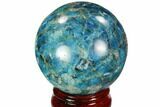 Bright Blue Apatite Sphere - Madagascar #100301-1